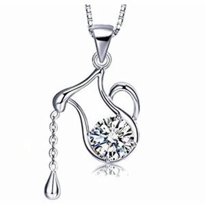 925 Sterling Silver Water Pitcher Pendant Necklace